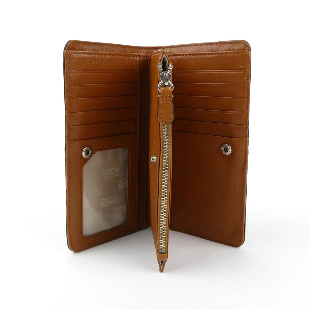 Michael Kors Tan Leather Rivets Bifold Wallet - Picture 7 of 15